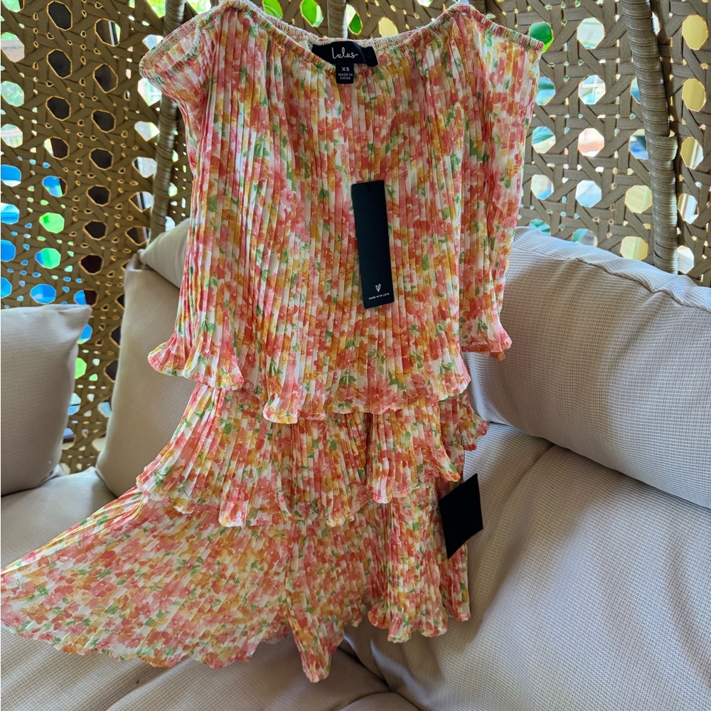 Lulus Floral Tiered Romper- NEW with tags, size XS